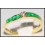 Stunning Diamond Gemstone Emerald 18K Yellow Gold Ring [R0021]