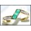 Gemstone 18K Yellow Gold Gorgeous Diamond Emerald Ring [R0024]
