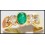 Genuine Diamond 18K Yellow Gold Solitaire Emerald Ring [R0089]
