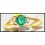 Solitaire Emerald Stunning Diamond 18K Yellow Gold Ring [R0093]