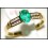 Emerald Natural Diamond 18K Yellow Gold Solitaire Ring [RS0039]