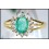 Solitaire 18K Yellow Gold Diamond Stunning Emerald Ring [RS0047]