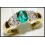 18K Yellow Gold Solitaire Estate Diamond Emerald Ring [RS0073]