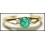 Stunning Solitaire Emerald 18K Yellow Gold Diamond Ring [RS0107]