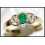 Emerald Solitaire Diamond Gorgeous 18K Yellow Gold Ring [RS0109]