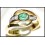 Diamond Exclusive Solitaire 18K Yellow Gold Emerald Ring [RS0131]