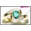 Diamond Natural 18K Yellow Gold Solitaire Emerald Ring [RS0132]