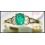 Diamond Stunning Solitaire Emerald 18K Yellow Gold Ring [RS0143]
