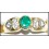 Diamond 18K Yellow Gold Natural Emerald Solitaire Ring [RS0171]
