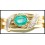 Solitaire Emerald Diamond Stunning 18K Yellow Gold Ring [RS0176]
