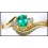 18K Yellow Gold Diamond Gorgeous Solitaire Emerald Ring [RS0193]