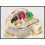 Jewelry Gorgeous 18K Yellow Gold Diamond Multi Gemstone Ring [R0041]