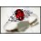 Diamond Gemstone 18K White Gold Ruby Solitaire Ring [RS0012]