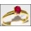 14K Yellow Gold Stunning Solitaire Ruby Gemstone Ring [RR054]