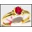 Exclusive 14K Yellow Gold Solitaire Ruby Gemstone Ring [RR055]