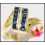 14K Yellow Gold Gorgeous Diamond Gemstone Blue Sapphire Ring [RR018]