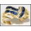 Gorgeous 14K Yellow Gold Diamond Gemstone Blue Sapphire Ring [RR025]