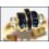 Exclusive Diamond Gemstone Blue Sapphire Ring 14K Yellow Gold [RR068]