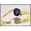 Solitaire Blue Sapphire 14K Yellow Gold Stunning Gemstone Ring [RR056]