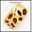 18K Yellow Gold Diamond Jewelry Gemstone Ruby Pendant [P0076]