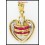 Eternity Diamond Ruby Heart Pendant 18K Yellow Gold [P0104]
