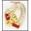 Natural 18K Yellow Gold Diamond Heart Ruby Pendant [P0106]