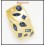 Gemstone Blue Sapphire Pendant Diamond 18K Yellow Gold [P0072]