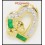 Emerald Heart Pendant Genuine Diamond 18K Yellow Gold [P0105]