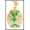 18K White Gold Diamond Pendant Emerald Jewelry Charm [P0082]