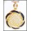 Diamond Blue Sapphire Brooch/Pendant Jewelry 18K Yellow Gold [I_001]