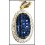 18K Yellow Gold Natural Diamond Blue Sapphire Brooch/Pendant [I_022]