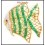 Ruby Emerald Fish Brooch/Pin Diamond 18K Yellow Gold [I_012]